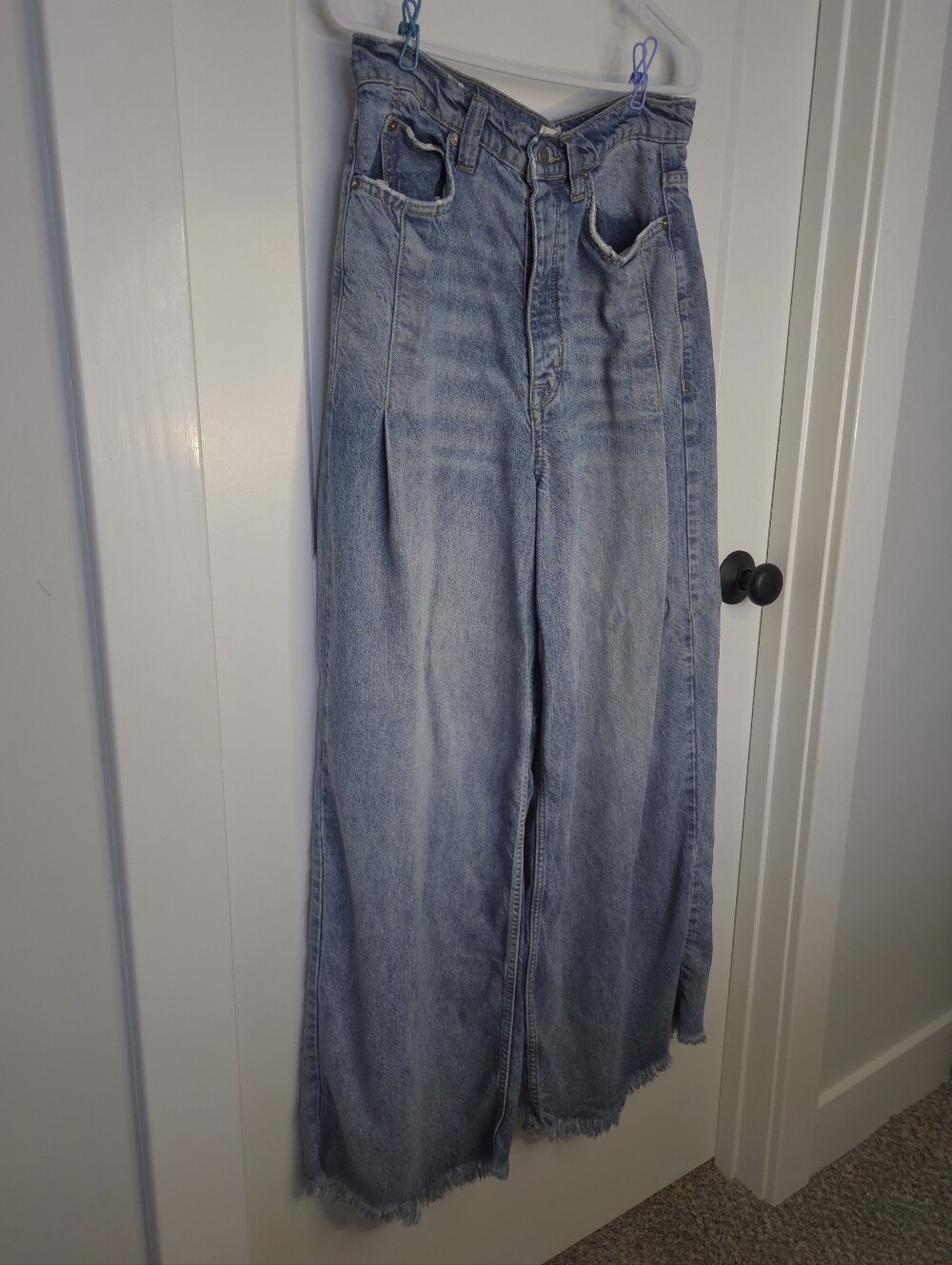 We The Free Light Blue Wide-Leg High-Rise Slouchy Jeans. Size 30. #SW - Picture 5 of 12